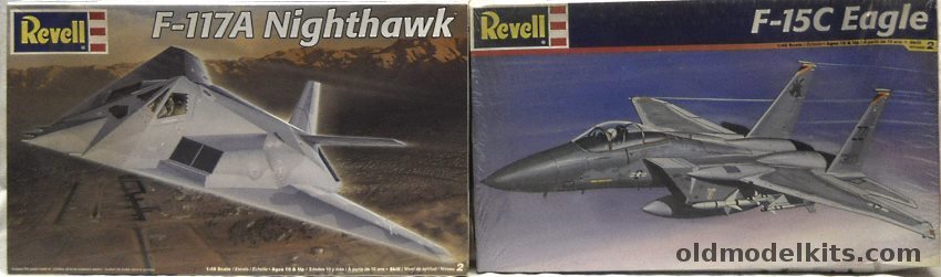 Revell 1/48 F-117A NightHawk Stealth Fighter and 85-5823 F-15C Eagle - (ex-Monogram), 85-5848 plastic model kit